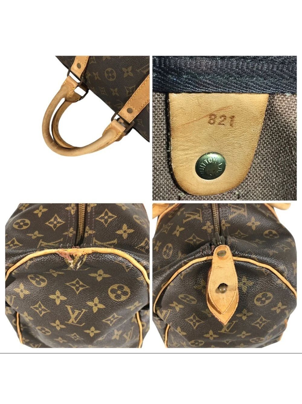 Authentic Louis Vuitton Classic Monogram Keepall 45 Handbag - Picture 11 of 12